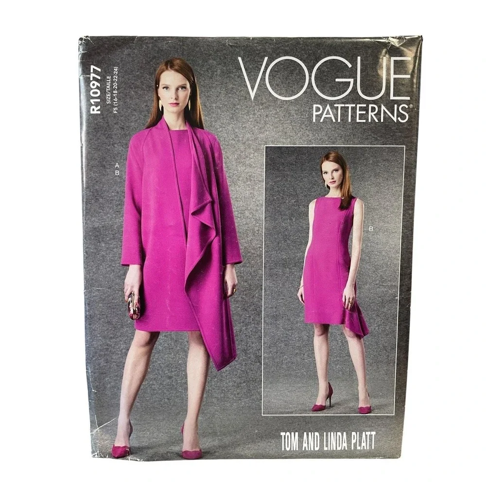 Vogue Patterns R10977 Misses' Jacket and Dress Size 16-24 Modern